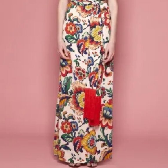 NWOT Tory Burch Wildflower 2012 Resort Collection Multi Ivey Maxi Dress XS $700 - Picture 12 of 14